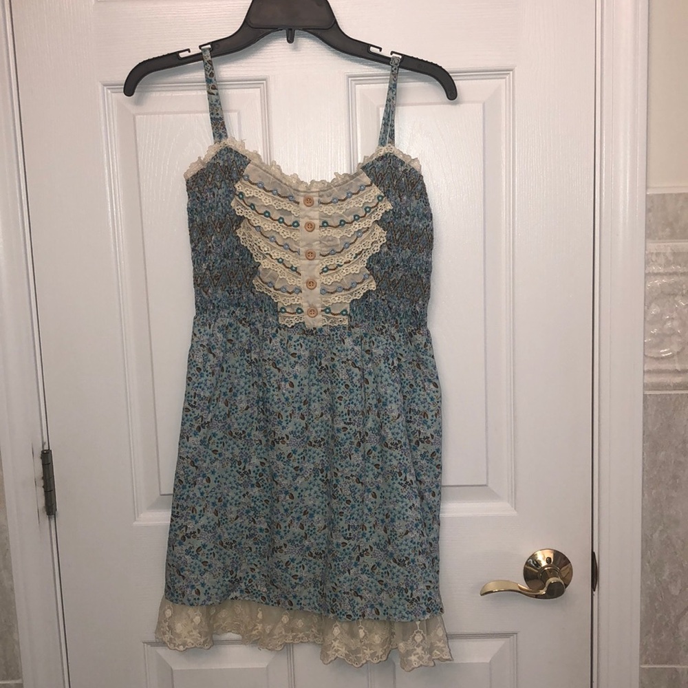 Blue Flowery Sun Dress